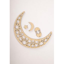 زينة رمضان خشبية - قياسية Wooden Ramadan Decoration - Standard