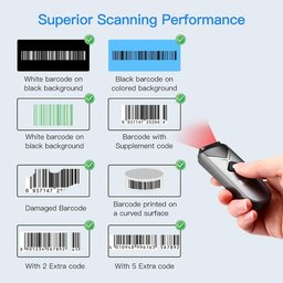 باركود سكنر لاسلكي ومحمول Eyoyo EY-015L Mini Portable 1D Bluetooth/2.4G/Wired Barcode Scanner. Works with Windows, Android, i Eyoyo EY-015L Mini Portable 1D Bluetooth/2.4G/Wired Barcode Scanner. Works with Windows, Android, iOS, Tablets or Computers