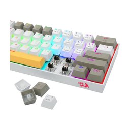 كيبورد ألعاب ميكانيكي ريدراجون K530RGB-PRO دراكونيك | أصفر/أبيض/رمادي، لاسلكي 3 مودات، مفاتيح Hot-swap، إضاءة RGB Redragon K530RGB-PRO Draconic Wireless Mechanical Gaming Keyboard | Yellow/White/Gray, 60% Compact, Hot-Swap, RGB, Bluetooth