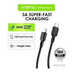 كابل بيانات Oraimo FastLine 2 من C إلى C بقوة 60 واط بطول 1.5 متر Oraimo FastLine 2 Data Cable C TO C 60W 1.5M