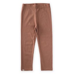 ليقنز مضلع للأطفال 5-10 سنوات - بني Ribbed Leggings for Kids 5-10 Years - Brown