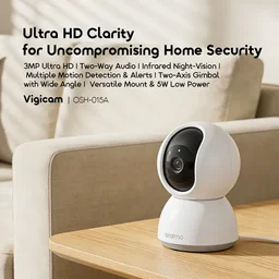 كاميرا مراقبة Oraimo Vigicam بدقة 3MP Ultra HD مع رؤية ليلية - ابيض oraimo Vigicam 3MP Ultra HD Night Vision IP Camera