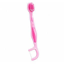 فرش أسنان توث زون الصغيرة 2 في 1 بنكهة النعناع مع معجون مدمج Tooth Zone Dental Care  Gentle Clean Mini Toothbrushes