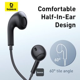 سماعات أذن سلكية Baseus Encok CZ17 من النوع C Baseus Encok CZ17 Type C Wired Earphones