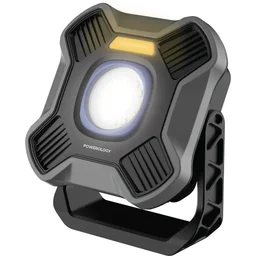 ضوء العمل باورولوجي بريلايت 3600 مللي أمبير - أسود Powerology Brillite 3 Mode Work Light with 3600mAh Battery - Black