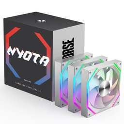 طقم مراوح آسيا هورس NYOTA ARGB بتصميم Reverse – أبيض، 3 مراوح قياس 120 ملم AsiaHorse NYOTA ARGB 120mm Fan 3-Pack Reverse White