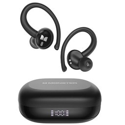 - أسود سماعات مونستر N-Lite 216 رياضية لاسلكية بخطافات للأذن – أسود Monster N-Lite 216 Wireless Sports Earbuds with Ear Hooks – Black