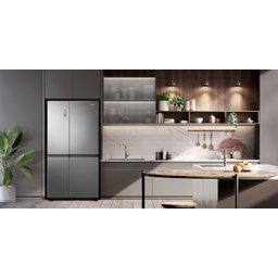 ثلاجة هايسنس بابين متقابلين 869 لتر RS869N4ASU Side-by-Side Refrigerator 869L – Inox