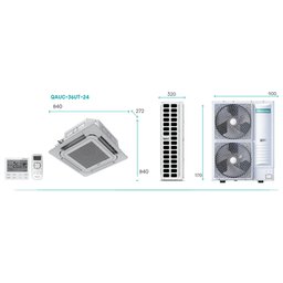 سبلت هايسنس كاسيت سقفي سعة 3 طن مع تقنية Inverter وتوزيع الهواء بكفاءة Hisense 3 Ton Ceiling Cassette Air Conditioner with Inverter Technology and Efficient Air Distribution