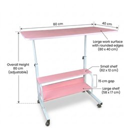 طاولة جانبية متحركة قابلة للتعديل Adjustable Mobile Side Table