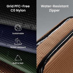 تومتوك - حقيبة ملحقات إلكترونية Light-T12 سعة 1.8 لتر - بني Tomtoc Light-T12 Electronic Accessory Pouch 1.8L Brown Plain
