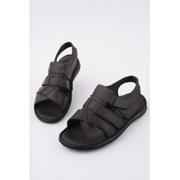 صندل Muggo Charles رجالي جلدي طبي مريح - بني Muggo Charles Men's Genuine Leather Orthopedic Comfort Sandals - Brown