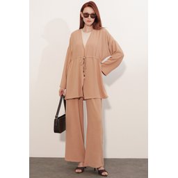 طقم نسائي قطعتين كيمونو وبنطلون Ayrobin - فيزون 30101 Women's Ayrobin Kimono & Pants Two-Piece Set 30101 - Vizon