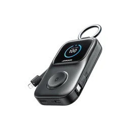 شاحن ساعة لاسلكي محمول JOYROOM JR-W19 بسعة 5000 مللي أمبير – أسود JOYROOM JR-W19 5000mAh Portable Wireless Watch Charger – Black