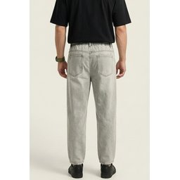 بنطلون جينز رجالي بقصة مريحة Baggy 30073 - لون حجري Men's Relaxed Fit Baggy Jeans 30073 - Stone Wash