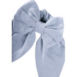 تُوكة شعر من الموسلين باللون الأزرق الفاتح مع فيونكة ورباط مطاطي Muslin Hair Tie with Bow and Elastic - Light Blue