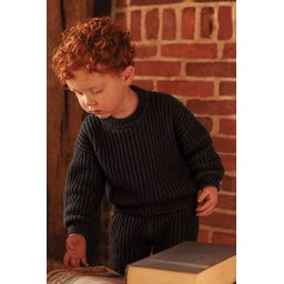 طقم تريكو سيلانيك للأطفال 1-5 سنوات - أنثراسيت Selanik Knitwear Set for Kids 1-5 Years - Anthracite