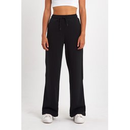طقم بناطيل رياضية نسائية فضفاضة 4 قطع - أسود، كحلي، رمادي، أنثراسيت Women's Loose Fit Wide Leg Sweatpants 4-Pack - Black, Navy, Anthracite, Grey