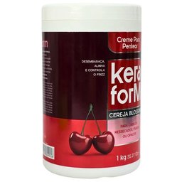 كريم تصفيف وتحديد الشعر زهر الكرز النباتي كيرافورم Keraform Cherry Blossom Vegan Leave-In Styling Cream
