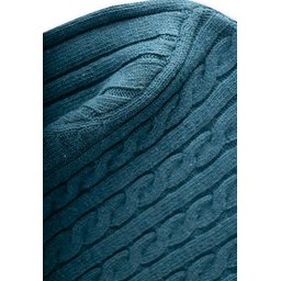 سترة صوفية مضفرة للأطفال 1-8 سنوات - بترولي Kids' Braided Knit Sweater 1-8 Years - Petrol