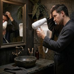 مجفف وسشوار الشعر الفندقي راف RAF Wall-Mounted Hotel Hair Dryer