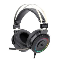 سماعة ألعاب ريدراجون لاميا 2 H320 بصوت محيطي افتراضي 7.1 وإضاءة RGB مع حامل للسماعة Redragon H320 Lamia 2 7.1 Surround Sound RGB Gaming Headset with Stand