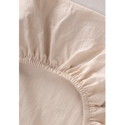 شرشف سرير مطاطي 90x190 سم - بيج Fitted Bed Sheet 90x190 cm - Beige