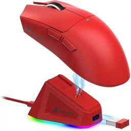 ماوس ألعاب أتاك شارك X11 لاسلكي ثلاثي الاتصال مع قاعدة شحن مغناطيسية وإضاءة RGB ATTACK SHARK X11 Tri-Mode Wireless Gaming Mouse with Magnetic Charging Dock