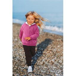 جاكيت بغطاء رأس وسحاب للأطفال 1-14 سنة - فوشيا غامق Hooded Zipper Cardigan for Kids 1-14 Years - Dark Fuchsia