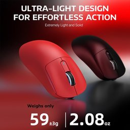 ماوس ألعاب أتاك شارك X3 PRO فائق الخفة، لاسلكي ثلاثي الاتصال وقابل للشحن ATTACK SHARK X3 PRO Tri-Mode Ultra-Lightweight Wireless Gaming Mouse