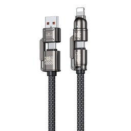 كيبل ويكوم WDC-50 متعدد الاستخدامات 4 في 1 بقدرة 240 واط WEKOME WDC-50 4-in-1 240W Fast Charging Cable
