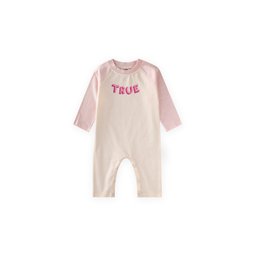تولوم أطفال بأكمام ريجلان طويلة - إيكرو بودرا (0-3 سنوات) Reglan Long Sleeve Baby Romper - Ecru Powder (0-3 Years)