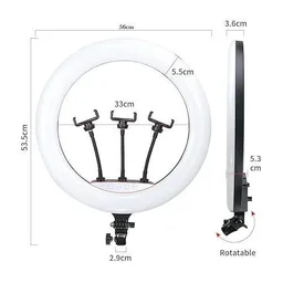 رينغ لايت ملون MJ56 RGB إضاءة ستوديو ناعمة للمحتوى والتصوير RGB LED Soft Ring Light MJ56