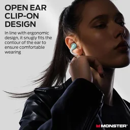 سماعات مونستر AC600 اللاسلكية بتصميم مفتوح ومشبك للأذن – أبيض Monster Open Ear AC600 Clip-On Wireless Earbuds - White