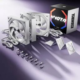 طقم مراوح آسيا هورس NYOTA ARGB بتصميم Reverse – أبيض، 3 مراوح قياس 120 ملم AsiaHorse NYOTA ARGB 120mm Fan 3-Pack Reverse White
