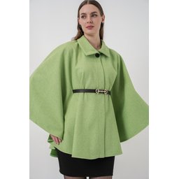 بونشو نسائي 9170 مع حزام - لون أخضر زمردي Women's Belted Cachet Poncho 9170 - Emerald Green