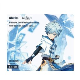 يد تحكم ألعاب 8BitDo Ultimate 2.4G اللاسلكية إصدار Chongyun المرخص رسمياً من Genshin Impact، لأجهزة الكمبيوتر وأندرويد وSteam 8BitDo Ultimate 2.4G Wireless Controller for PC, Android, Steam Deck & Apple – Chongyun Edition (Officially Licensed by Gensh