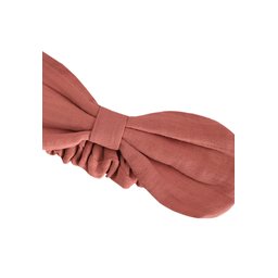 باندانا موسلين بفيونكة ورباط مطاطي - لون قرميدي Muslin Bow Headband with Elastic - Terracotta