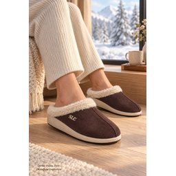 شبشب منزلي نسائي شتوي Muggo BLADE مبطن بالفرو ونعل مريح - بني Muggo BLADE Women's Winter Home Slippers - Fur Lined, Comfortable Sole - Brown