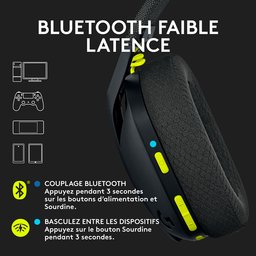 سماعة ألعاب لاسلكية Logitech G435 Logitech G435 LIGHTSPEED Wireless Gaming Headset