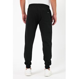 طقم بنطلون رياضي رجالي جوغر سميك قطعتين - أسود-فحمي Men's Thick Black-Anthracite 2-Pack Jogger Sweatpants with Back Pockets, Cuffed Hem, Regular Fit - Unbrushed