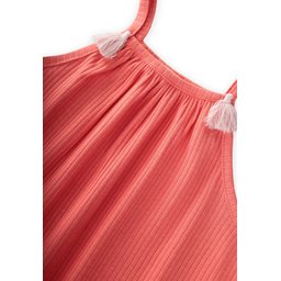 فستان بناتي بحمالات - مرجاني (1-7 سنوات) Girls' Strappy Dress - Coral (1-7 Years)