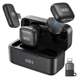 مايكروفونات XO MC17 لاسلكية مزدوجة من نوع لافالير XO MC17 Dual Mic Wireless Lavalier Microphones