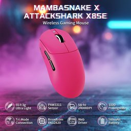 ماوس ألعاب أتاك شارك X8 SE لاسلكي ثلاثي الاتصال وقابل للشحن ATTACK SHARK X8 SE Tri-Mode Wireless Rechargeable Gaming Mouse