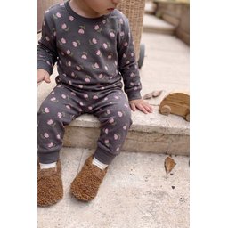 طقم بيجامة أطفال بنمط رمادي دخاني 2-8 سنوات Kids' Patterned Pajama Set 2-8 Years - Smoky Gray