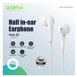 سماعة أذن أورايمو هالو 2S مقاس 3.5 مم باللون الأبيض Oraimo Halo 2S Earphone 3.5mm White