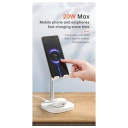 حامل سطح مكتب لاسلكي 2 في 1 من إم سي MC AUTO POWER OFF 36W USB-C TO LIGHTNING W BREATHING LIGHT LED DISPLAY CABLE 1.2M - BLACK