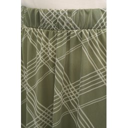 تنورة نسائية مبطنة بنقشة 8075 - لون كاغلا Women's Patterned Lined Skirt 8075 - Çağla Color