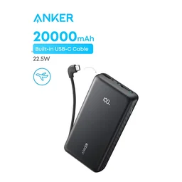 بور بانك أنكر زولو (20K، بقوة 22.5 واط، مع كيبل USB-C مدمج) Anker Zolo Power Bank (20K, 22.5W, Built-In USB-C Cable)