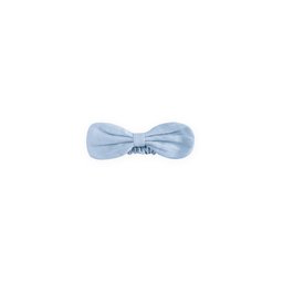 ربطة رأس موسلين مرنة بفيونكة - أزرق فاتح Muslin Elastic Bow Headband - Light Blue